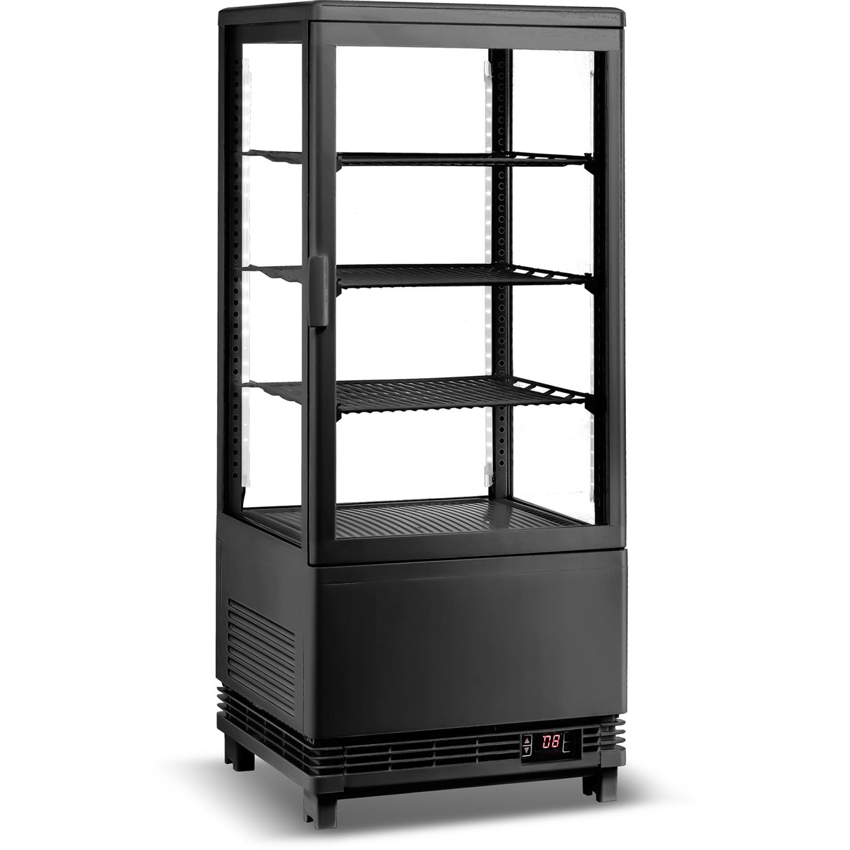 Countertop Display Fridge 78 Litres 3 Shelves Black 1 Flat Door |  Cl78 B