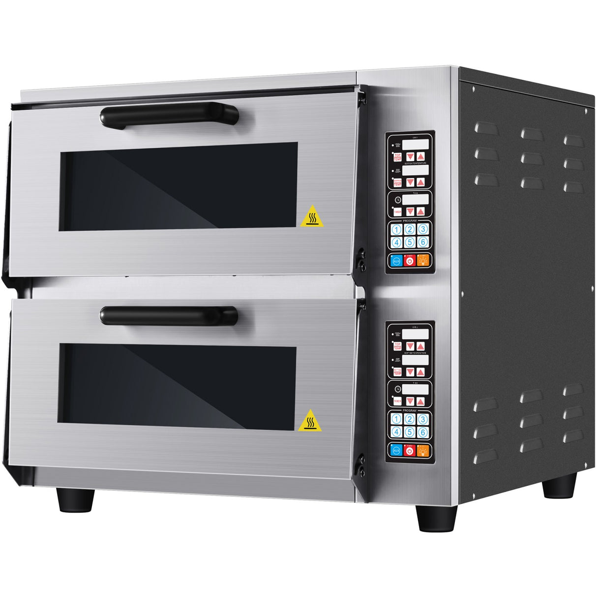 Commercial Double Pizza Oven Electric 2 Chamber 520x500mm Digital Controls 5k W | Kngcp04