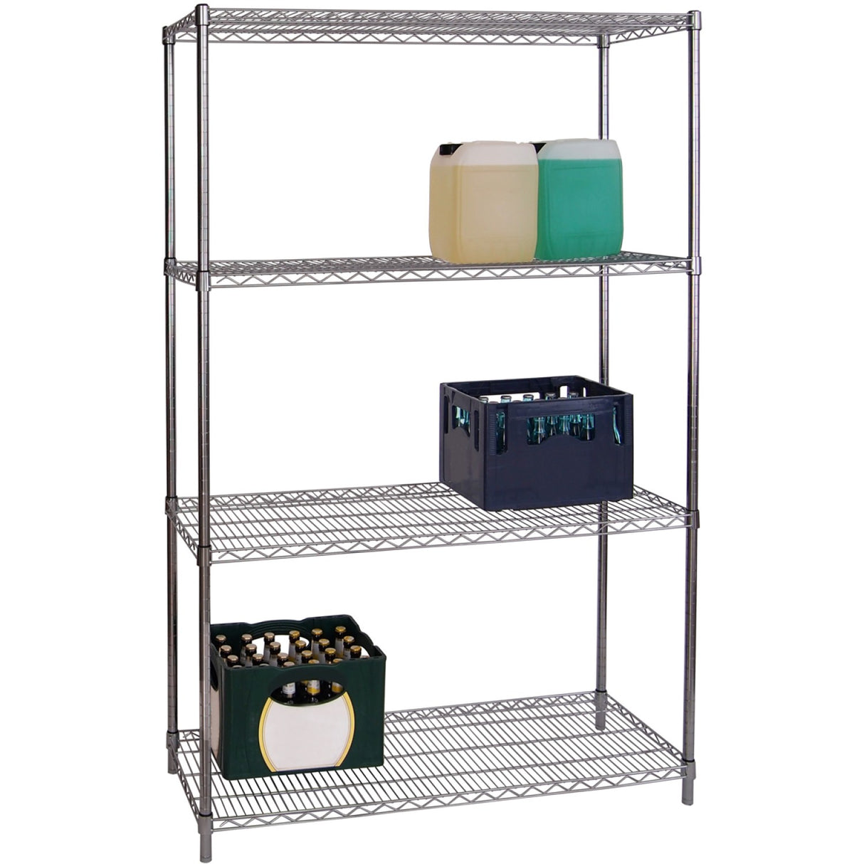 Commercial Stainless Steel Wire Shelving Unit 4 Tier 1200kg Width 1200mm Depth 450mm | Ss12045180 A4