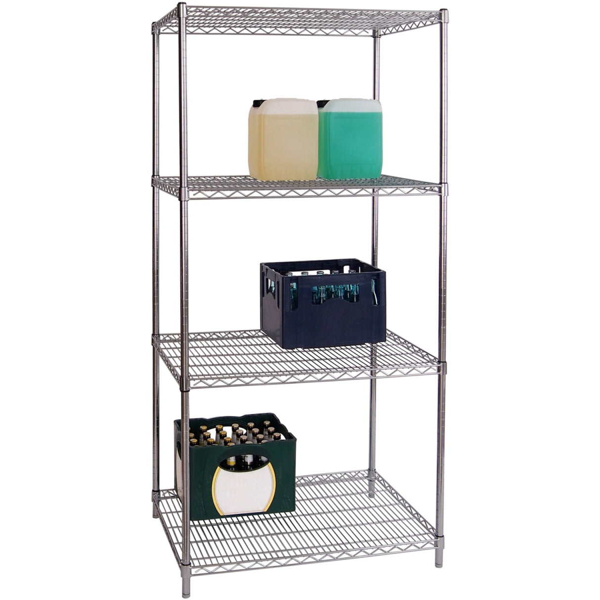 Commercial Stainless Steel Wire Shelving Unit 4 Tier 1200kg Width 900mm Depth 600mm | Ss9060180 A4