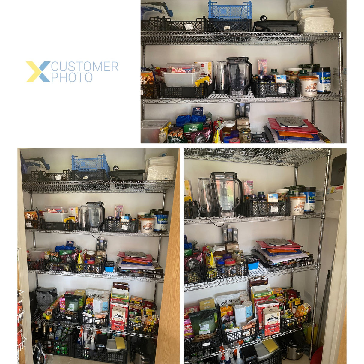 Commercial Shelving Unit 4 Tier 1000kg Width 1500mm Depth 450mm Chrome Wire | Cr15045180 A4