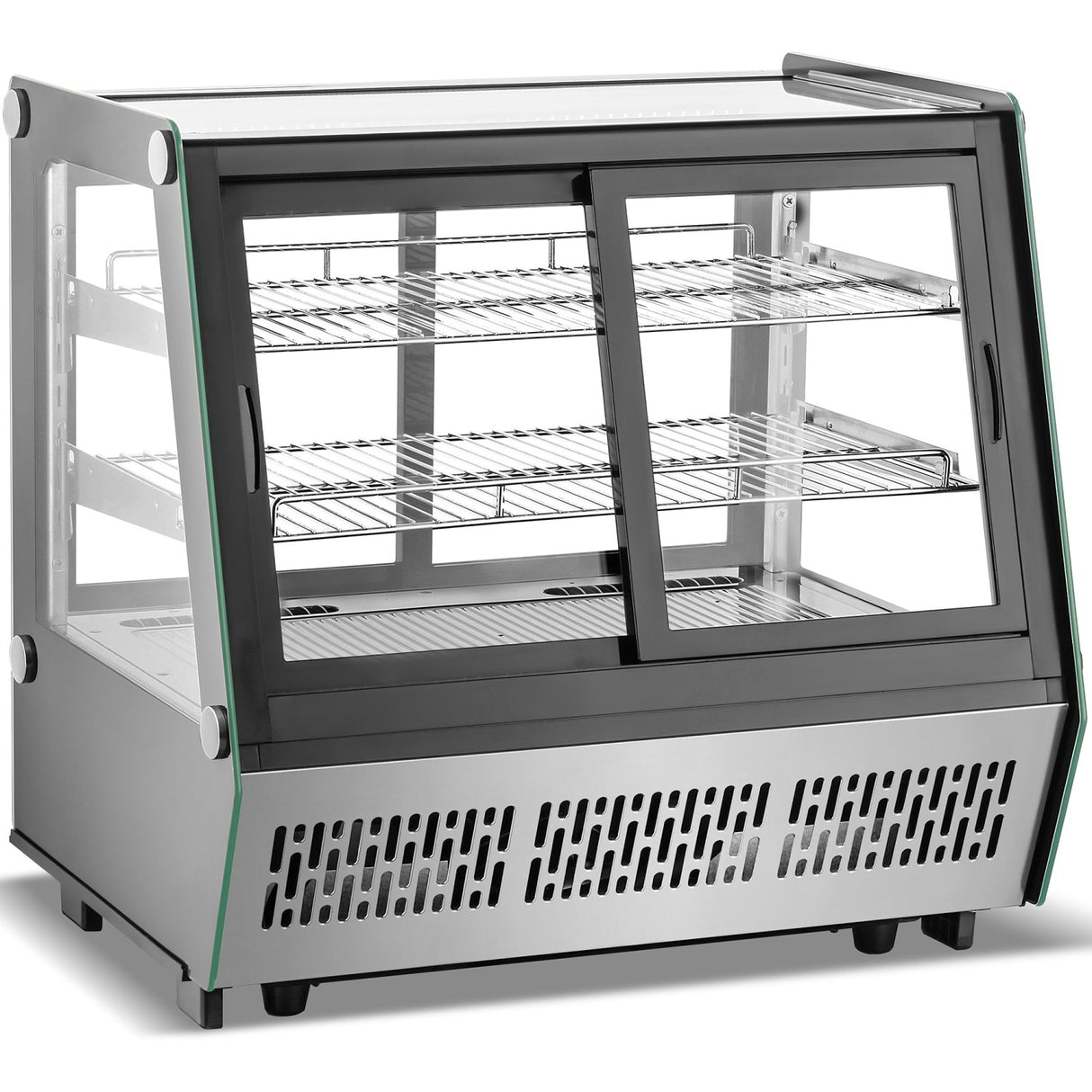 Display Merchandiser Fridge 160 Litres Open Front &Amp; Back 2 Shelves Black | Cw1601