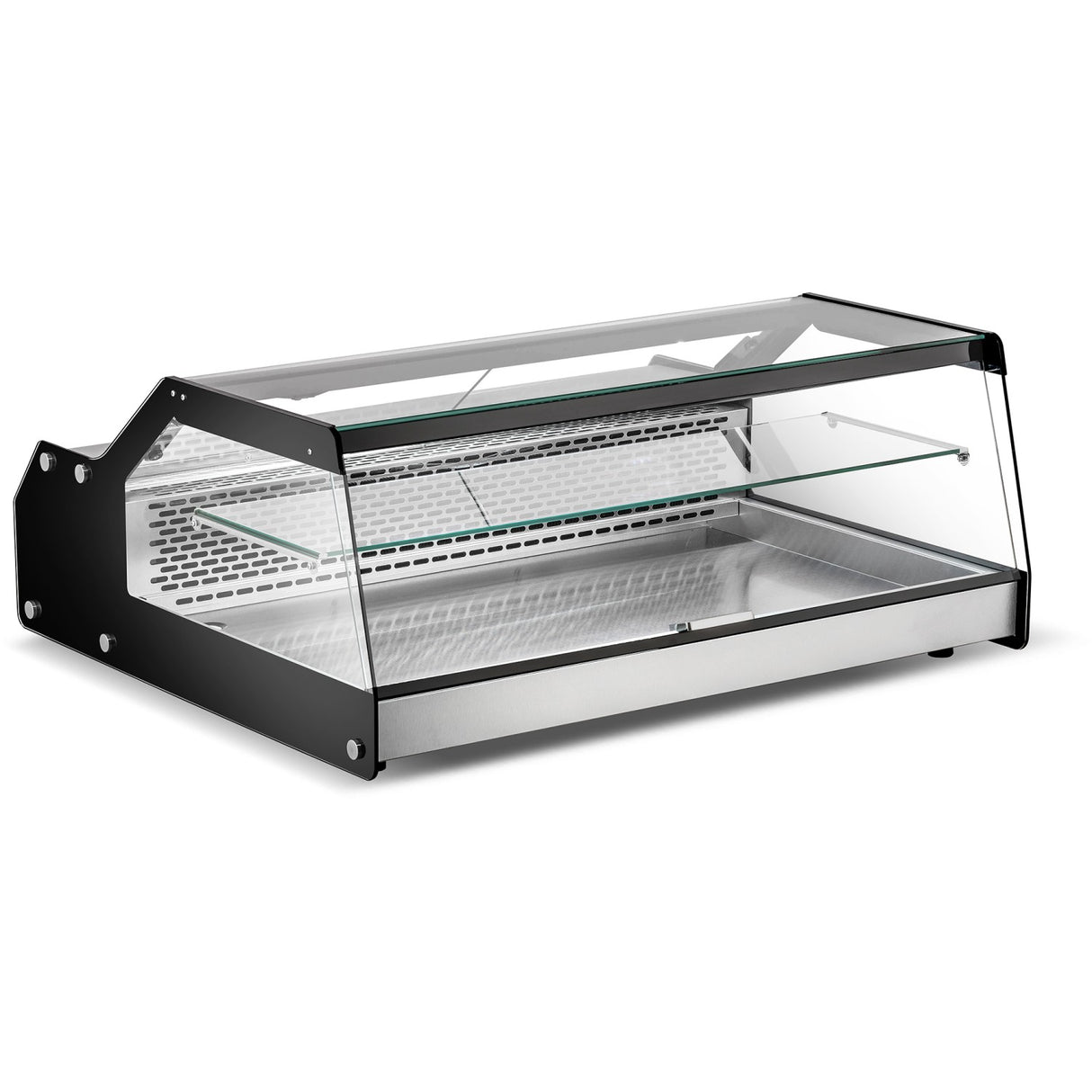 Display Merchandiser Fridge 148 Litres 1 Shelf + 3x Gn1/1 Bottom Shelf Stainless Steel &Amp; Black | Cw170