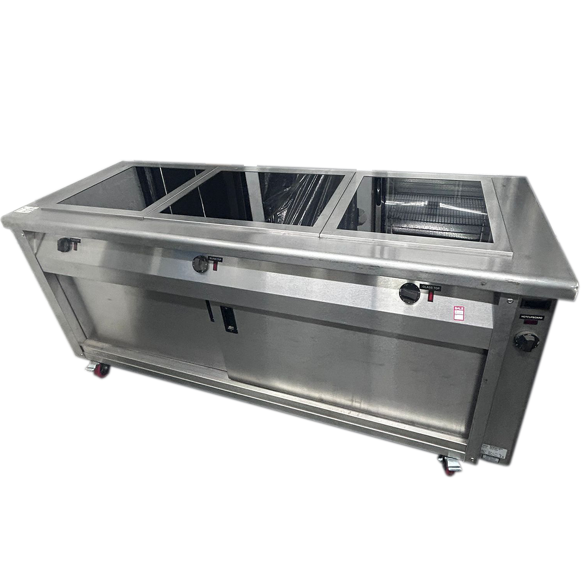 Victor Caribbean Glass Top Hot Cupboard 191x70x89cm - Refurbished