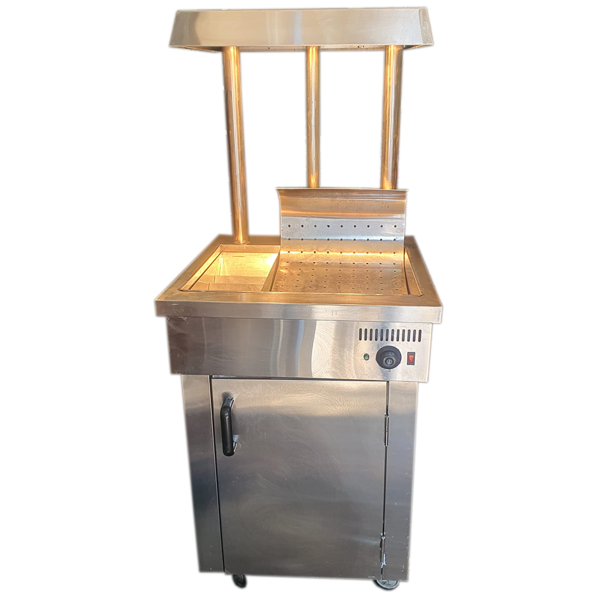 Refurbished Freestanding Chips Scuttle – 64x71x153 cm, 8kg Capacity