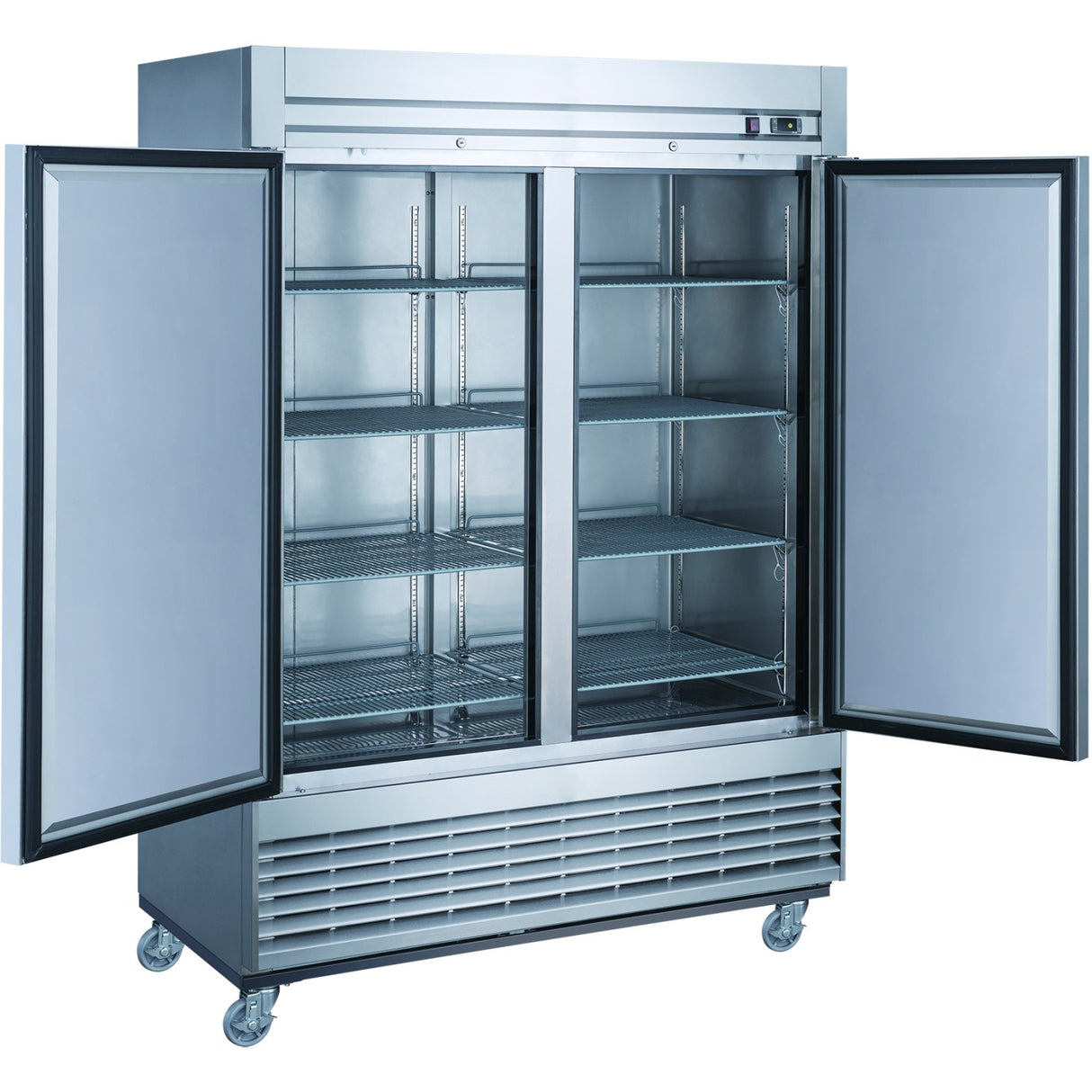 1400lt Commercial Upright Refrigerator Double Door Stainless Steel | Cn140 Afd55 R