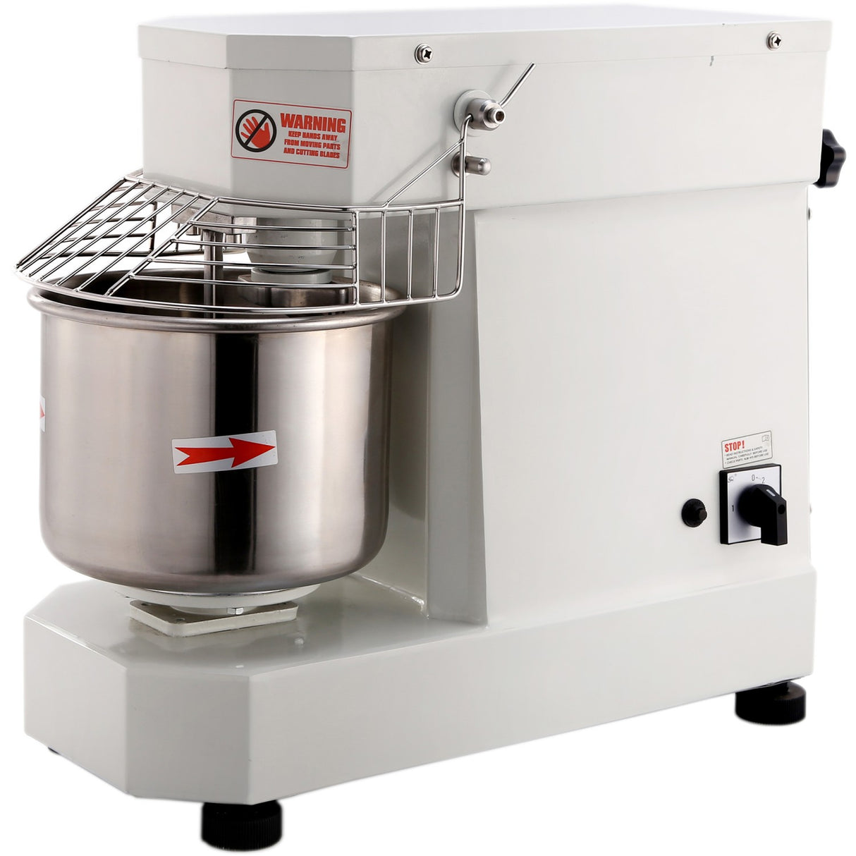 Commercial Countertop Spiral Mixer 7 Litres Fixed Head Fixed Bowl 1 Speed White | Dn7