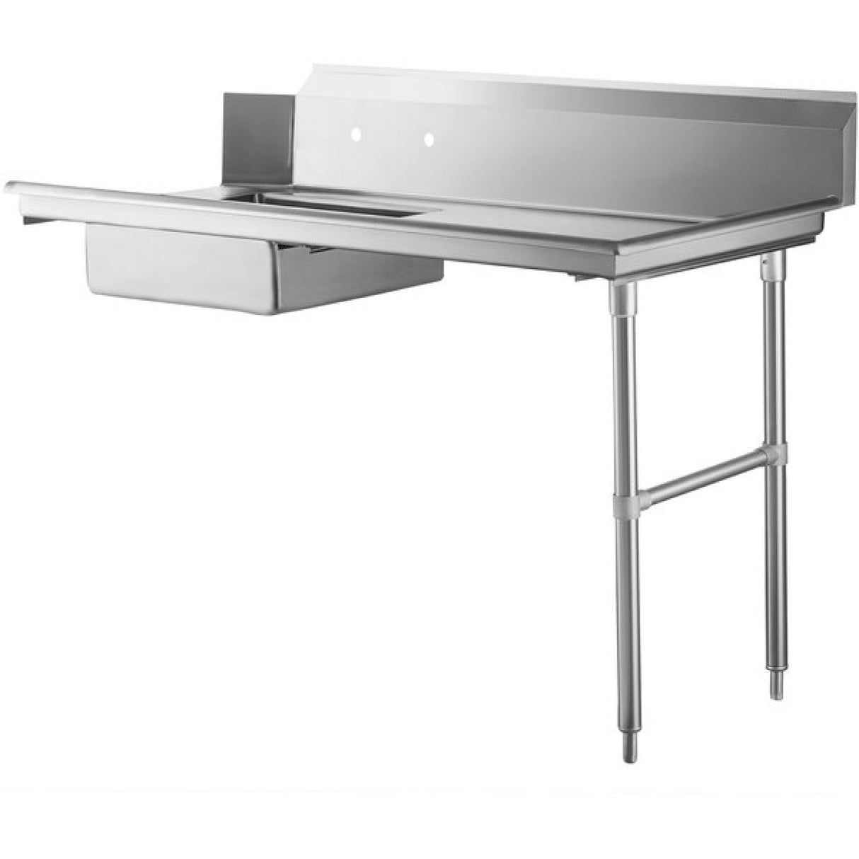 Commercial Stainless Steel Pass Through Dishwasher Table With Sink Right 1219mm Width | Dc1 T3048 Rightsink