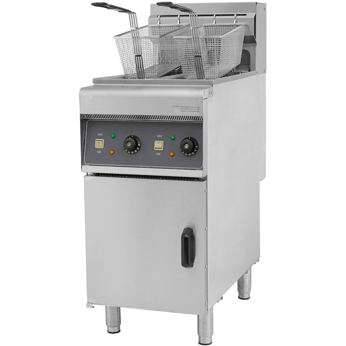 Twin Basket Professional Free Standing Electric Fryer Twin Tank 12k W 2x10 Litres | Df10 L2