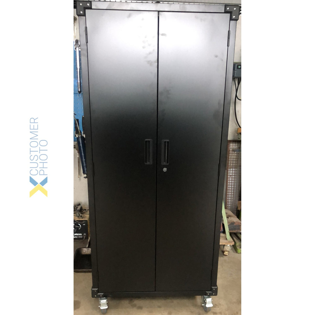 Commercial Storage Cabinet With Wheels Black 800x420x1820mm | Dl18 X