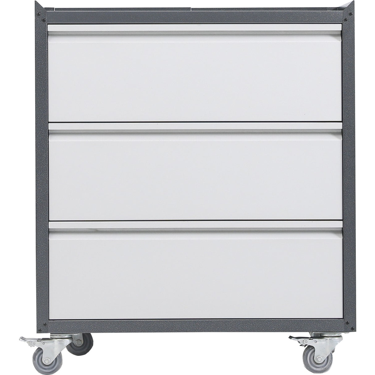 Commercial Storage Cabinet With Wheels 3 Drawers Grey Steel 770x460x900mm | Dl3