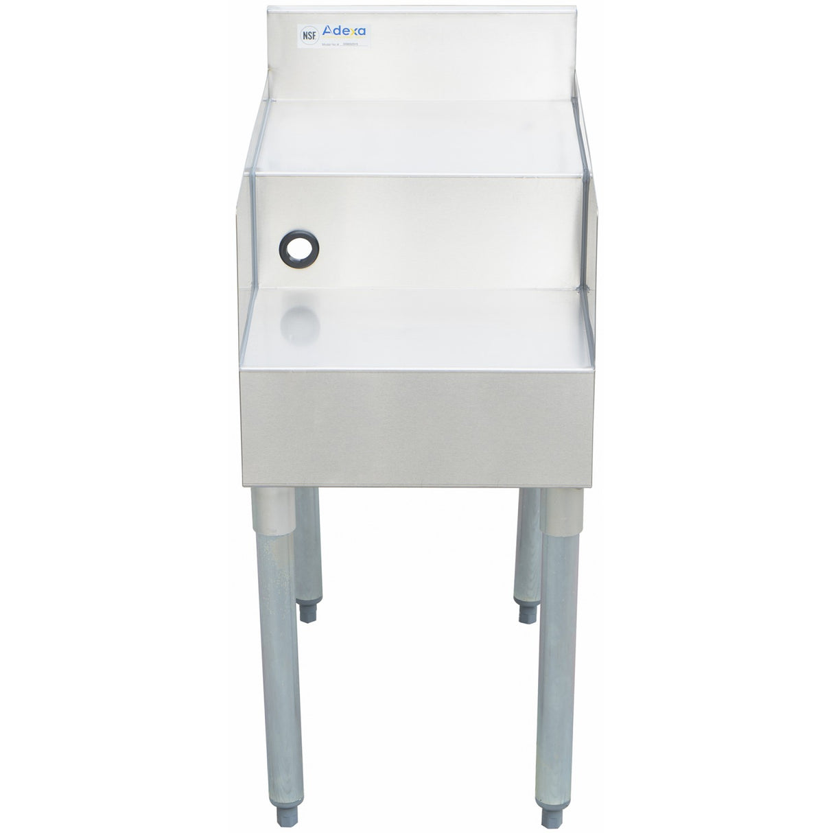 Commercial Double Step Blender Station With Backsplash Stainless Steel 380x580x760mm | Dsbs2315