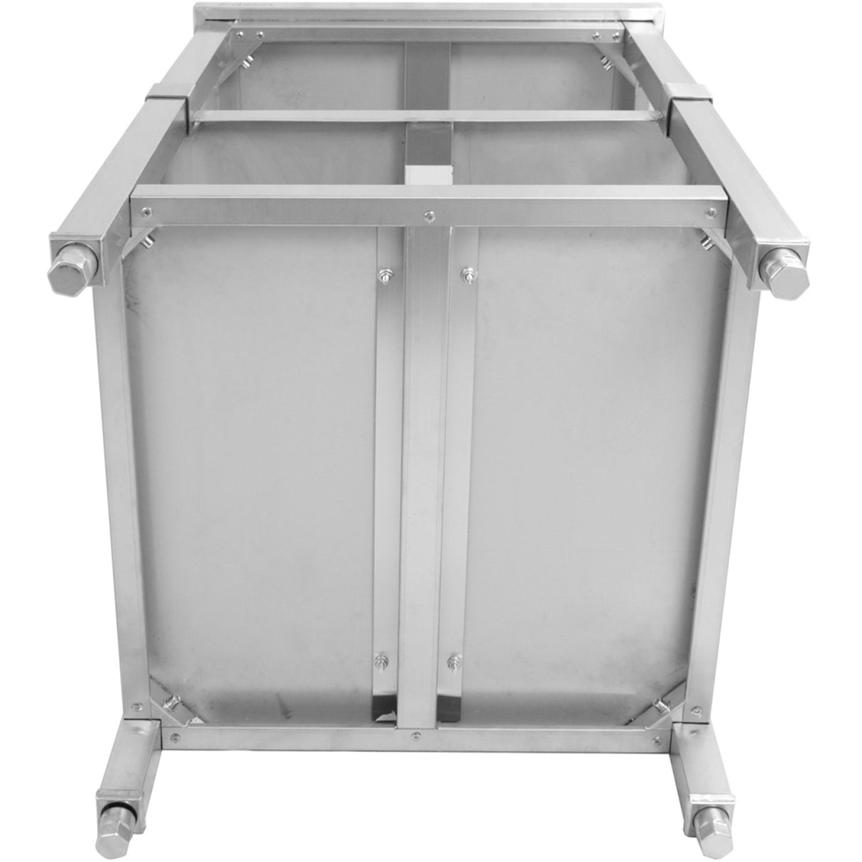 Commercial Work Table Stainless Steel 3 Tiers Backsplash Square Legs 2200x600x900mm | Dw3 T22060 B