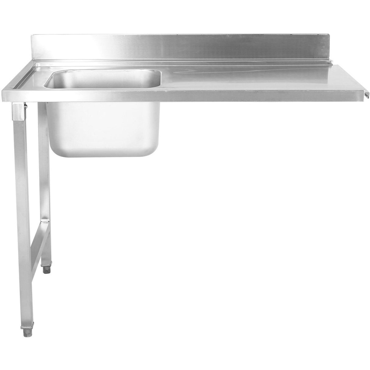 Loading Table Left Side 1200x650x850mm With Sink With Splashback Stainless Steel | Dwita1265 L