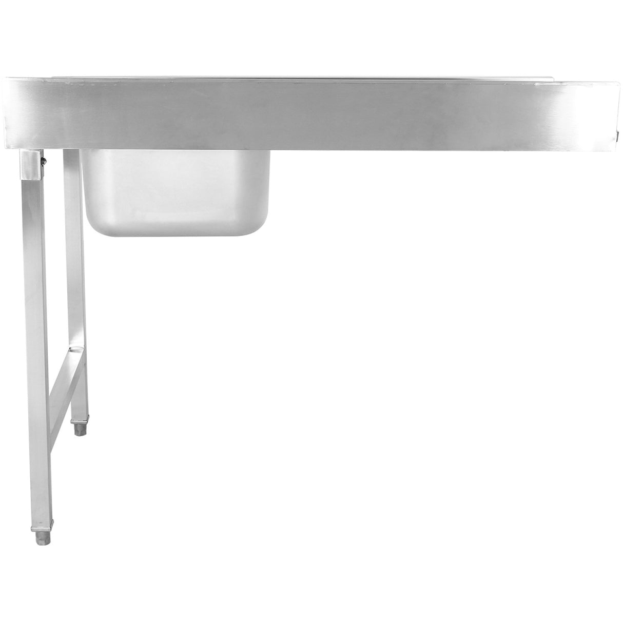 Loading Table Right Side 1200x650x850mm With Sink With Splashback Stainless Steel | Dwita1265 R
