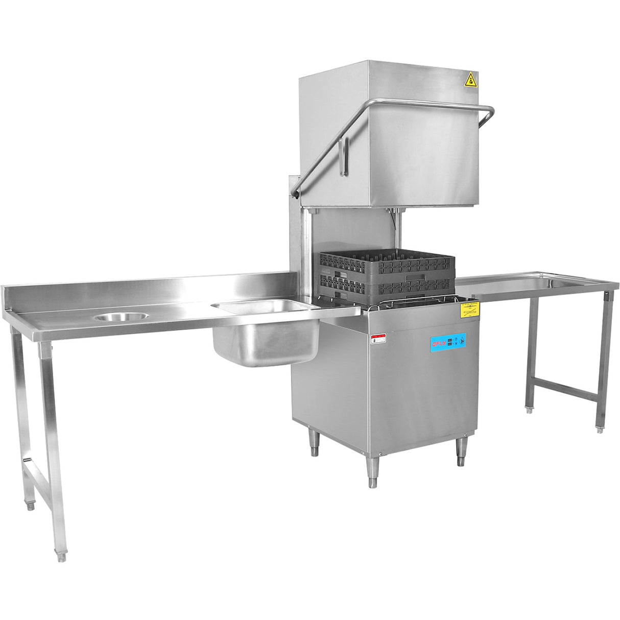 Loading Table Right Side 1400x650x850mm With Sink With Waste Hole With Splashback Stainless Steel | Dwitc1465 L