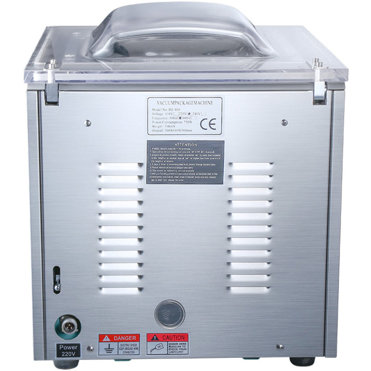 Chamber Vacuum Machine Double Seal Bar 20m³/Hour Table Top 400mm | Dz400