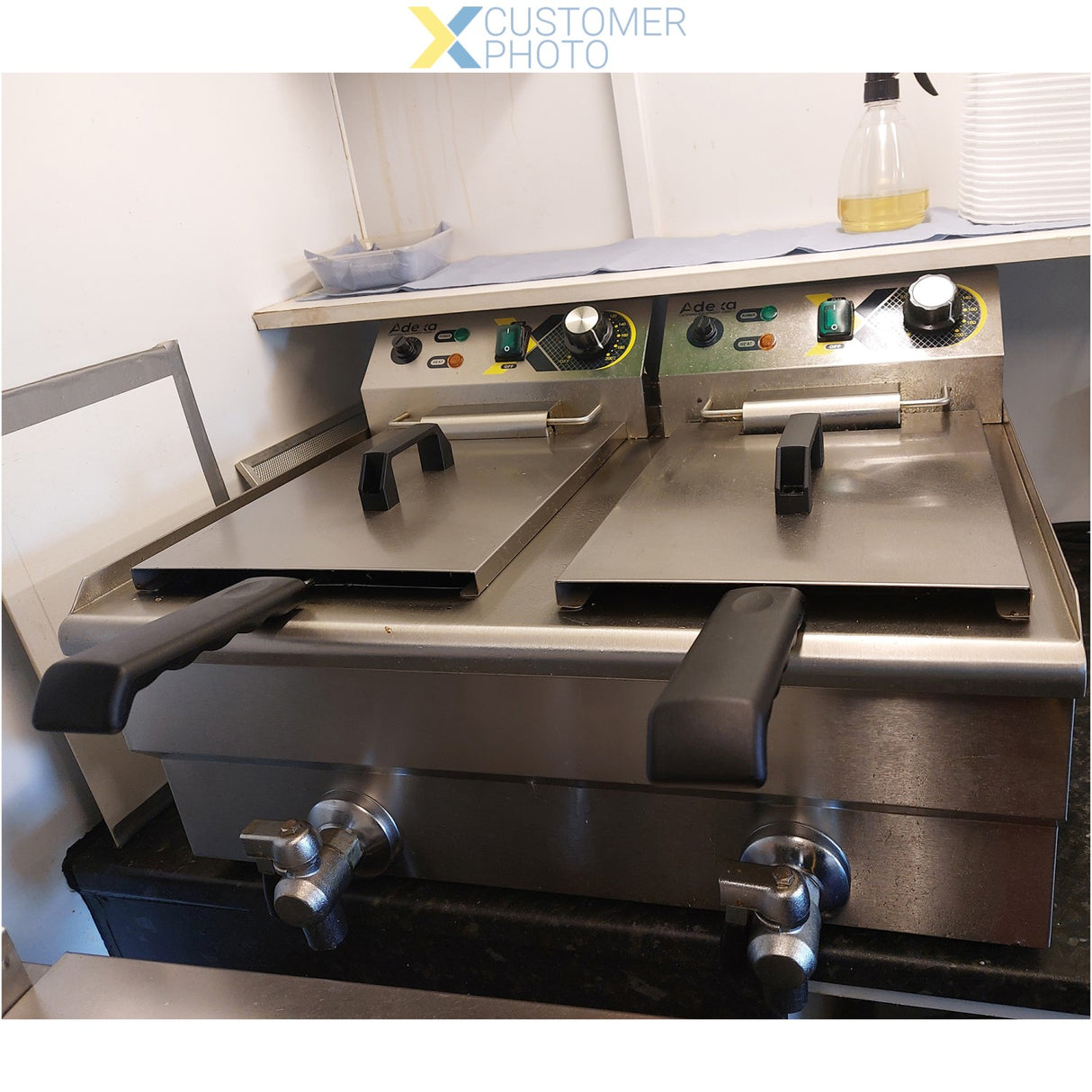 Commercial Twin Deep Fat Fryer 10+10 Litres 3+3k W Countertop | Ef102 V