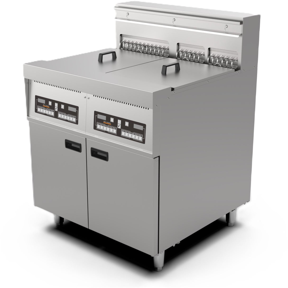 Professional Free Standing Electric Fryer Triple Tank (28 L + 2 X 14 L) 800x800x1100 Mm | Ef18 C2