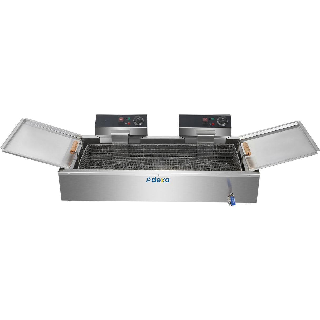 Commercial Fryer Single Tank Dual Zone Electric 26 Litre 7.8k W Countertop Drainage Tap | Ef26 L