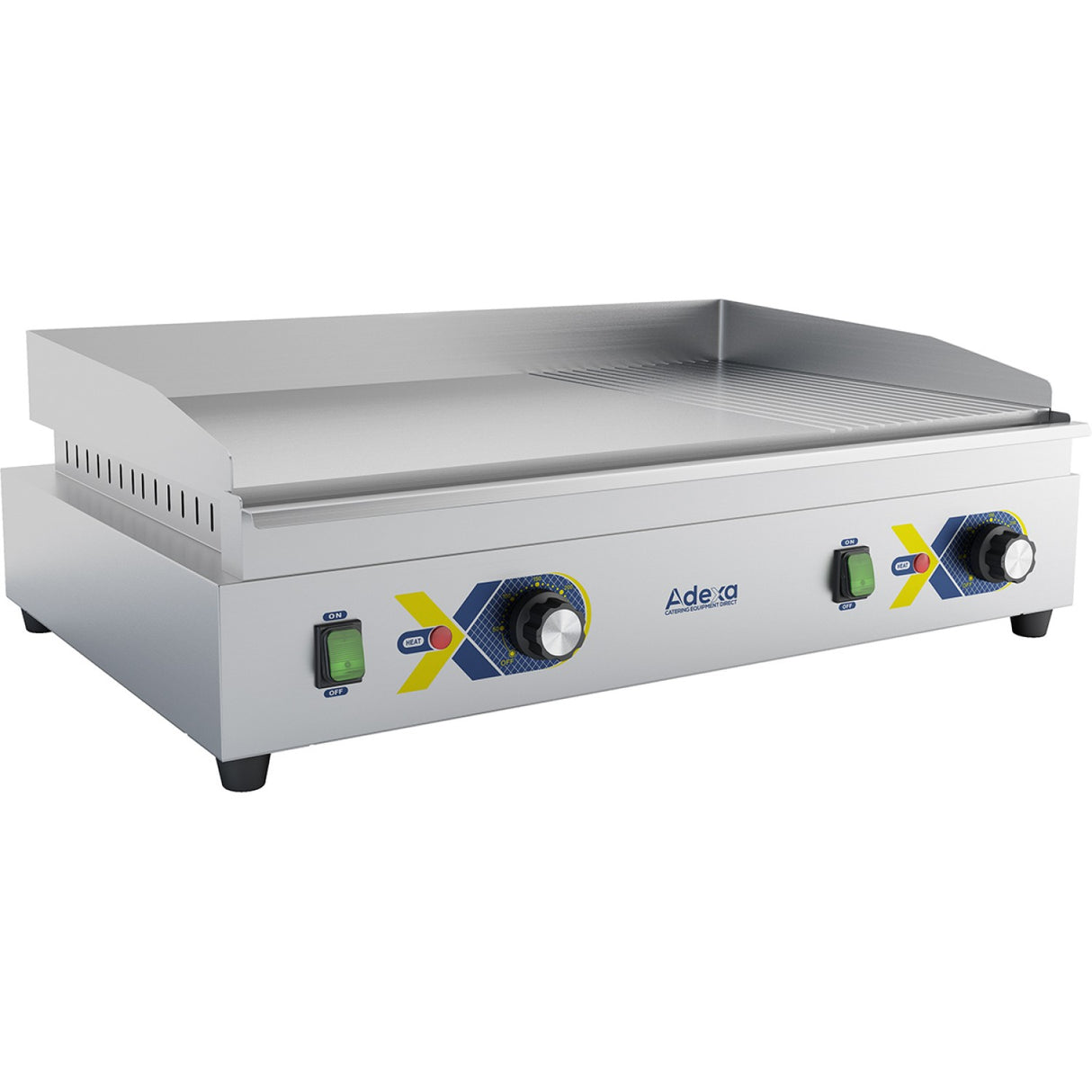 Chrome Coated Commercial Griddle Smooth/Ribbed 720x460x240mm 3.5k W Electric | Eg720 D