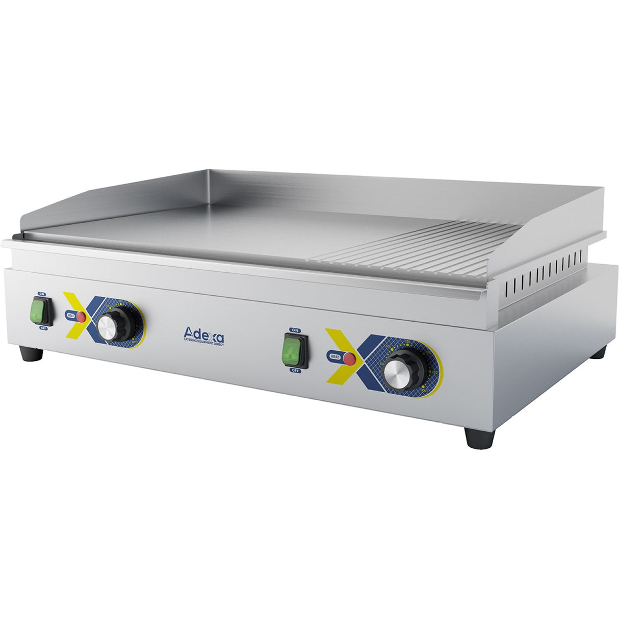 Chrome Coated Commercial Griddle Smooth/Ribbed 720x460x240mm 3.5k W Electric | Eg720 D