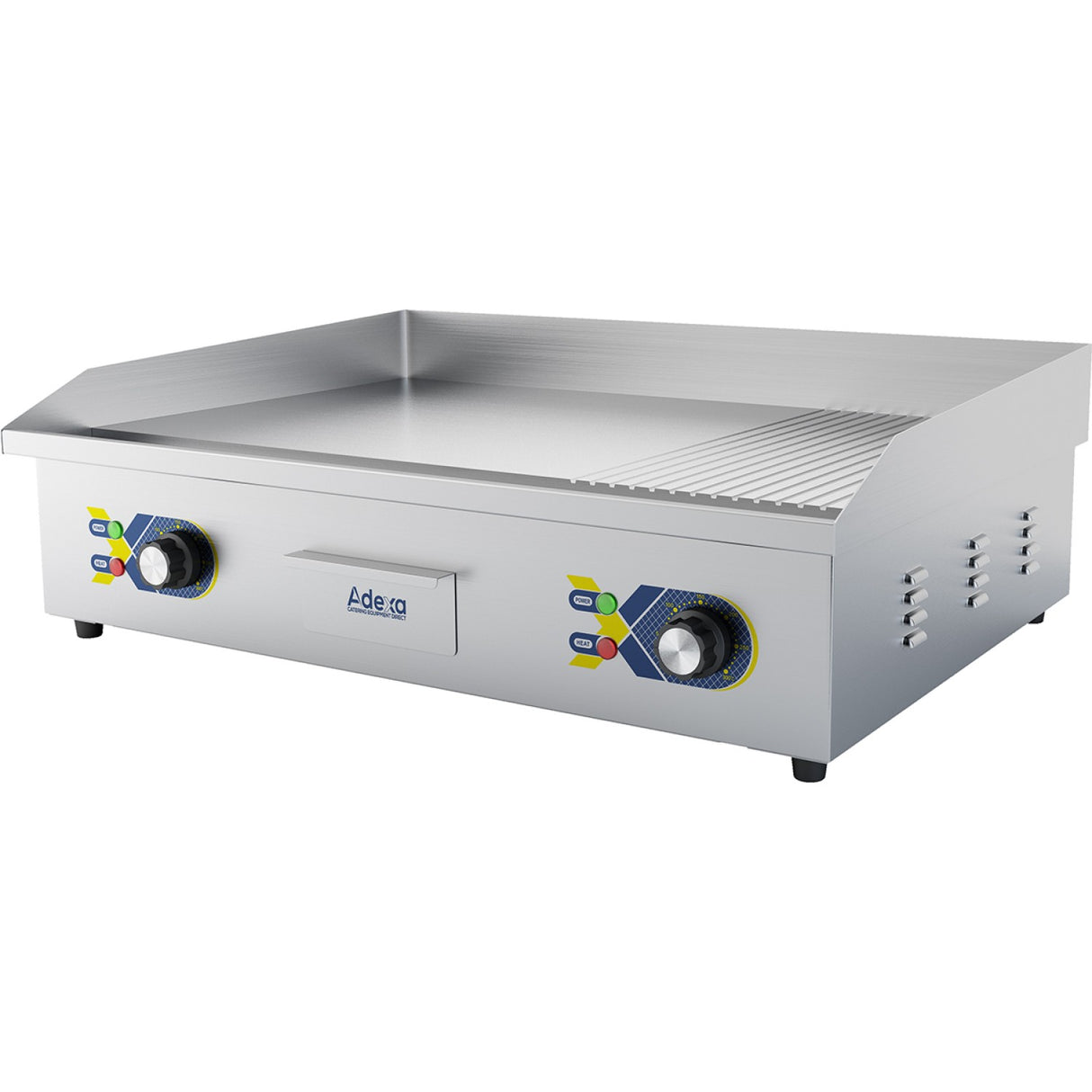 Commercial Griddle Smooth/Ribbed 730x550x240mm 4.4k W Electric | Eg8202