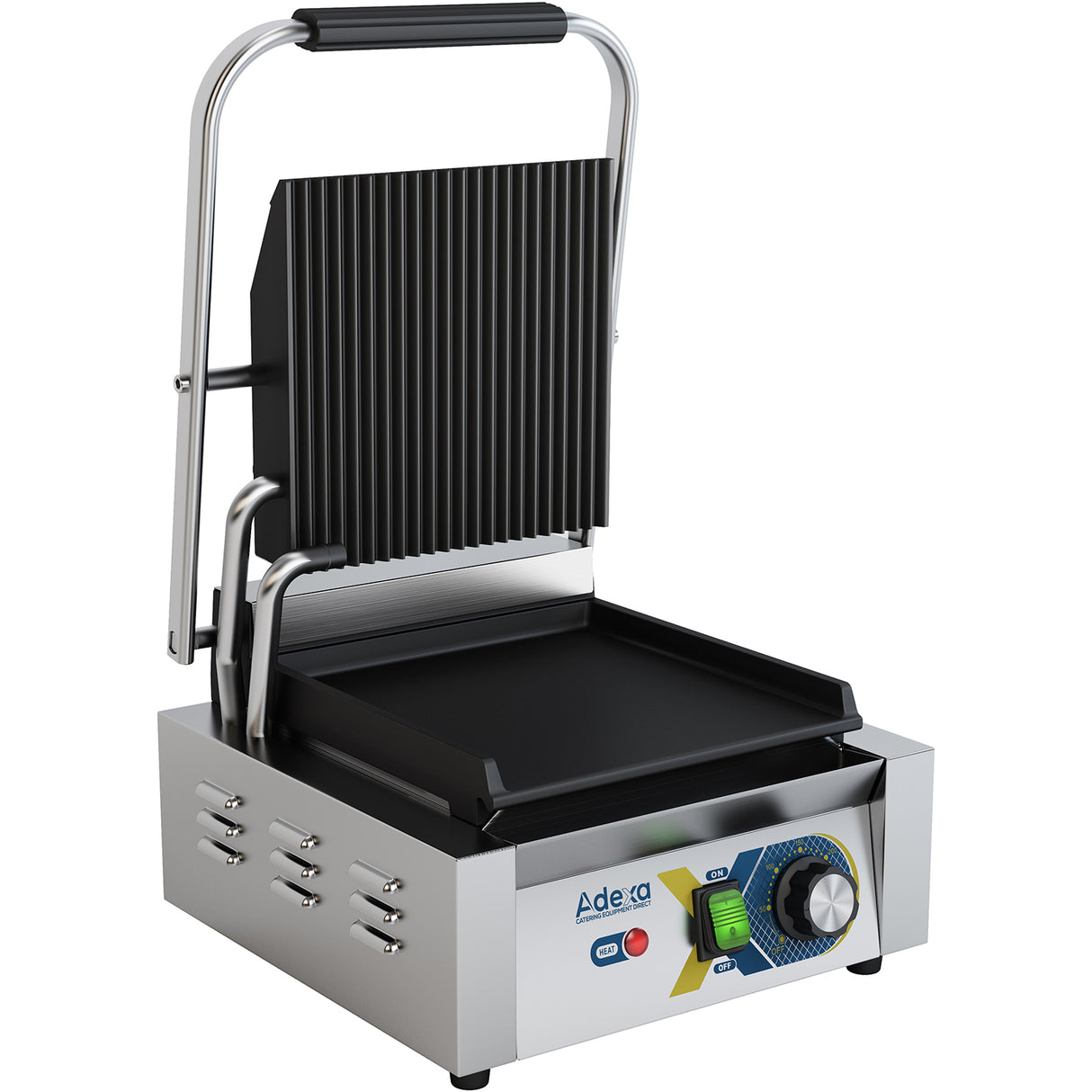 Heavy Duty Panini Contact Grill Single Ribbed/Smooth | Egd10 B