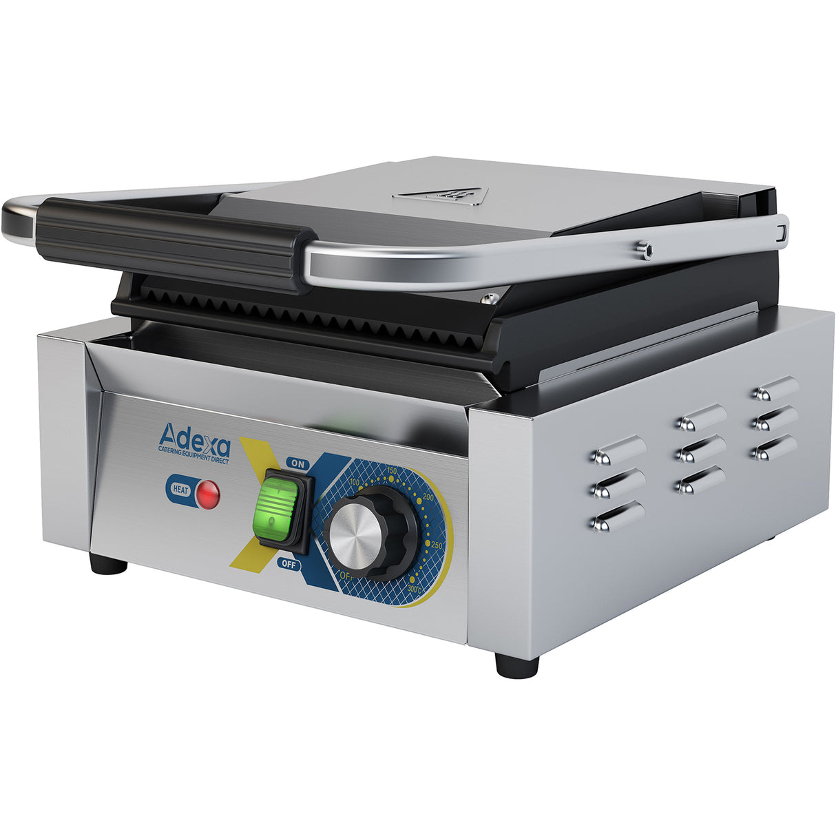 Heavy Duty Panini Contact Grill Single Ribbed/Smooth | Egd10 B