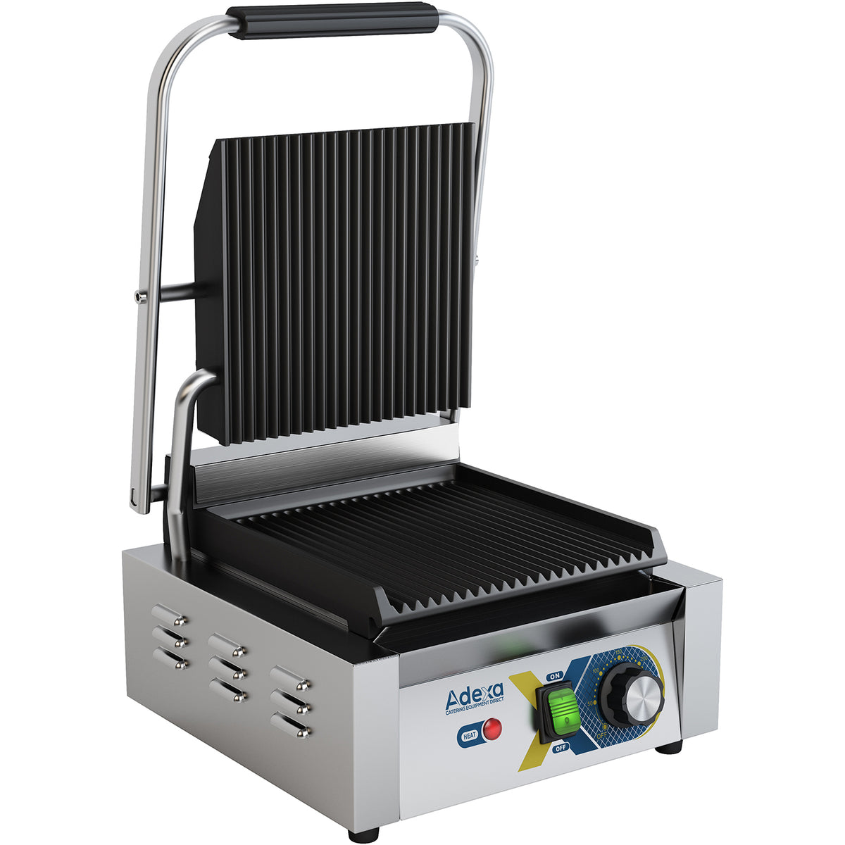 Heavy Duty Panini Contact Grill Single Ribbed | Egd10 C