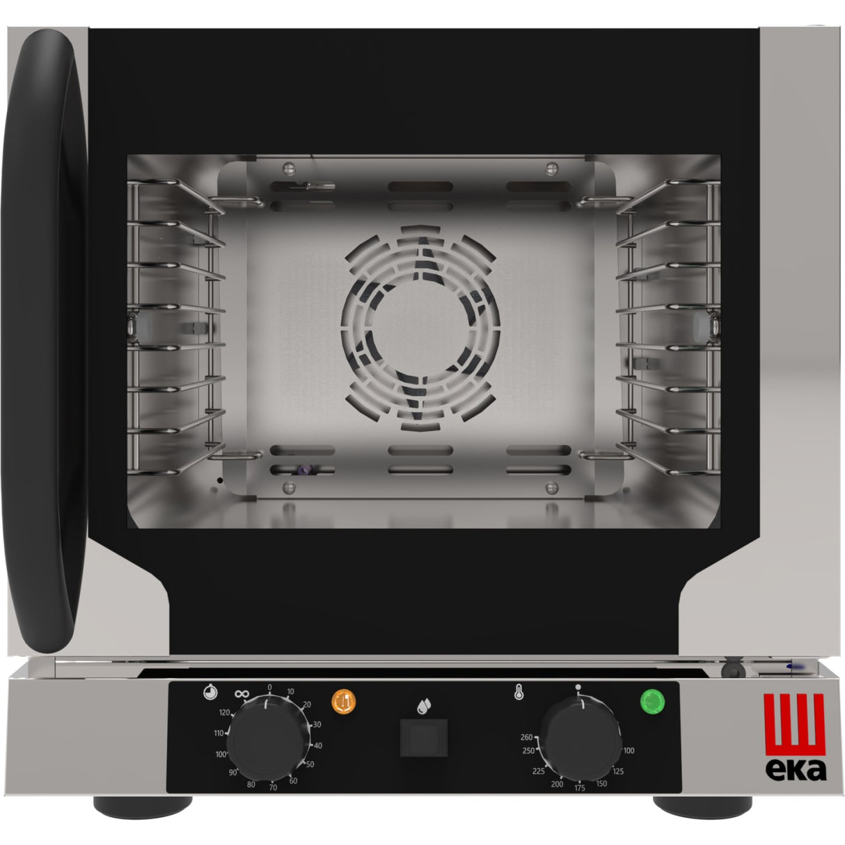 Professional Convection Oven Electric 4 Trays Gn1/2 Electromechanic Controls Indirect Steam Right Hinged Door | Tecnoeka Ekf412 Nalu