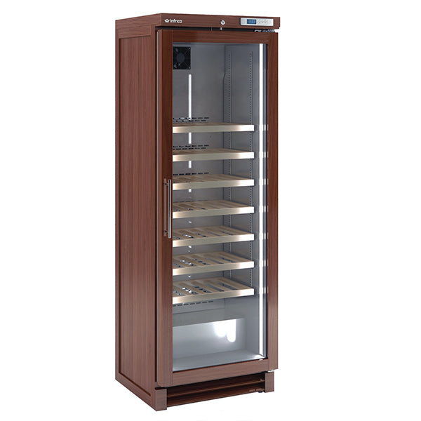 Upright Single Hinged Glass Door Wine Cellar (100 Bottles)