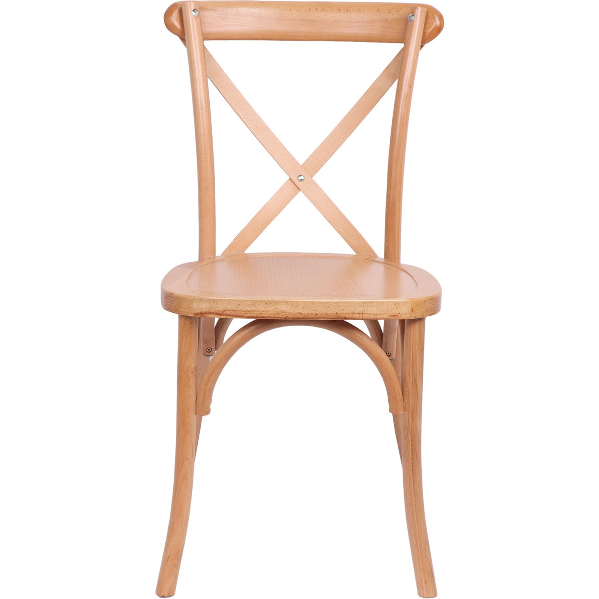 Beech Wood Cross Back Dining Chair With Wooden Seat | F1011 Bw