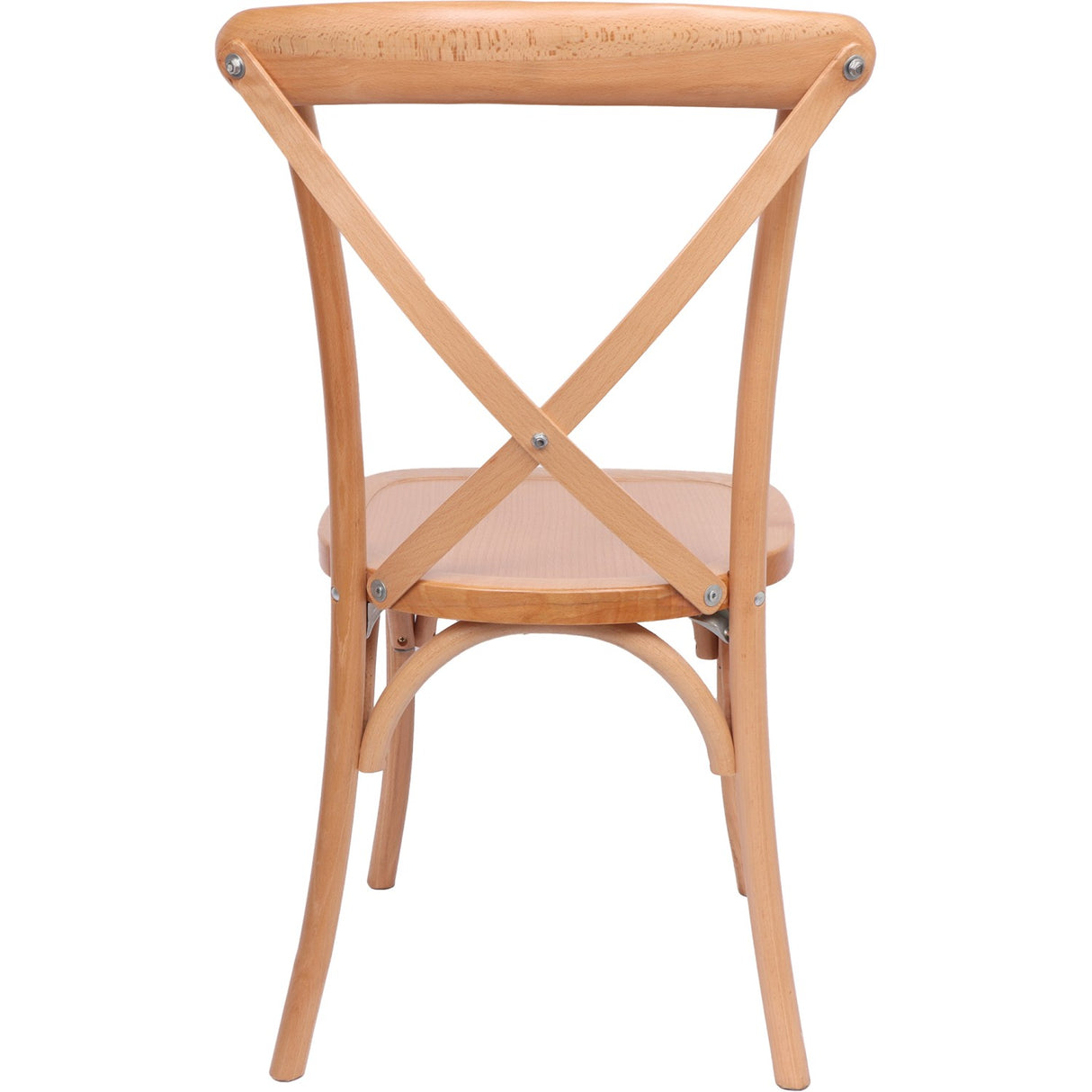 Beech Wood Cross Back Dining Chair With Wooden Seat | F1011 Bw
