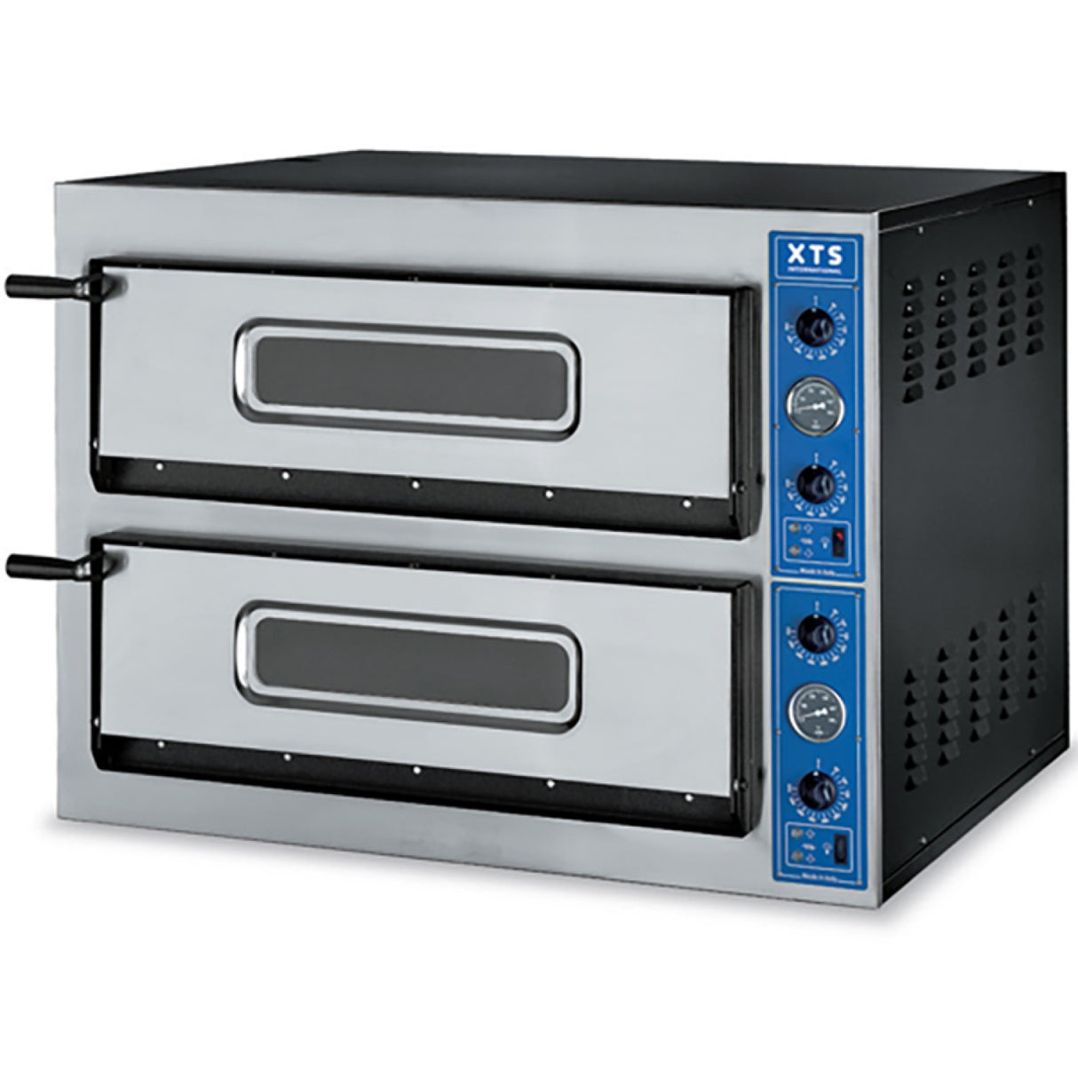 Italian Premium Electric Pizza Oven Thermometer 2 Chambers 610x610mm Capacity 4+4 Pizzas At 12&Quot; 230 V | Xts F260 Eaps 230