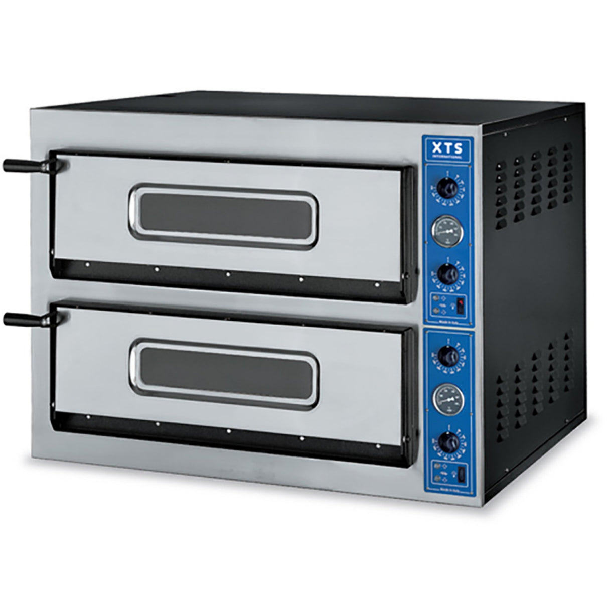 Italian Premium Electric Pizza Oven Thermometer 2 Chambers 720x720mm Capacity 4+4 Pizzas At 14&Quot; 230 V | Xts F260 Xaps 230