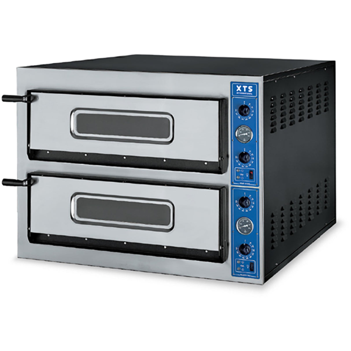 Italian Premium Electric Pizza Oven Thermometer 2 All Refractory Stone Chambers 720x1080mm Capacity 6+6 Pizzas At 14&Quot; 230 V | Xts F290 Xraps