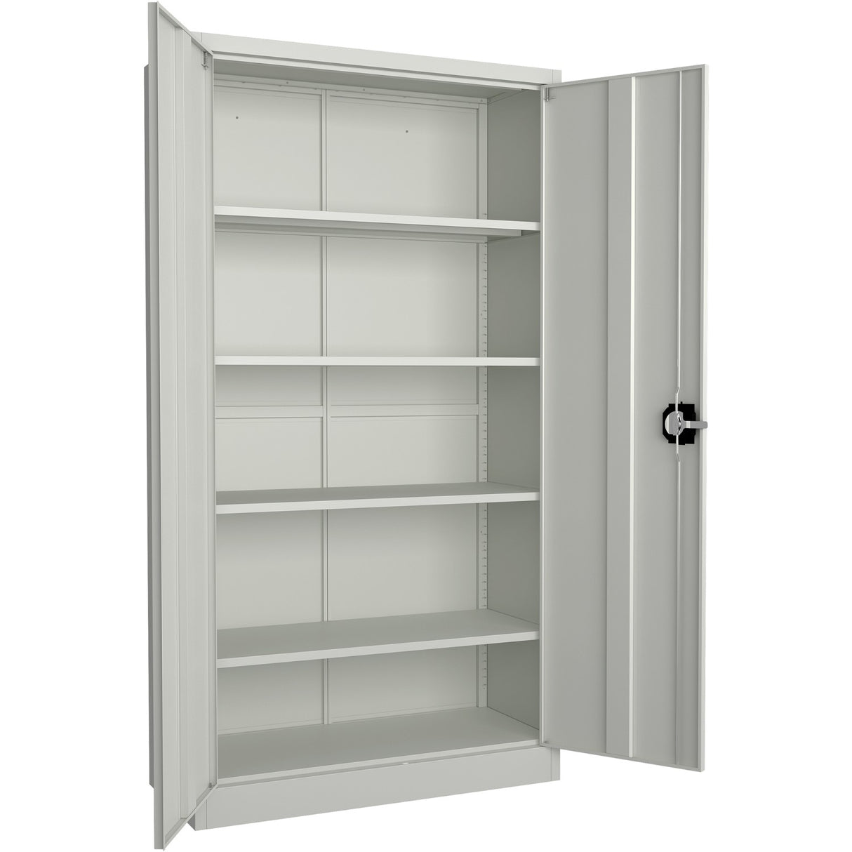 Commercial Steel Grey/White Storage Cupboard With 4 Shelves And Lock 800x400x1800mm | Fca18 White