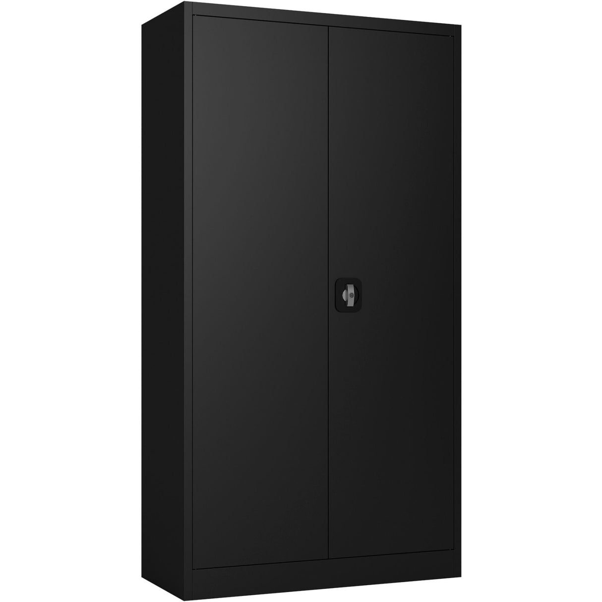 Commercial Steel Black Storage Cupboard With 4 Shelves And Lock 800x400x1800mm | Fca18 Black