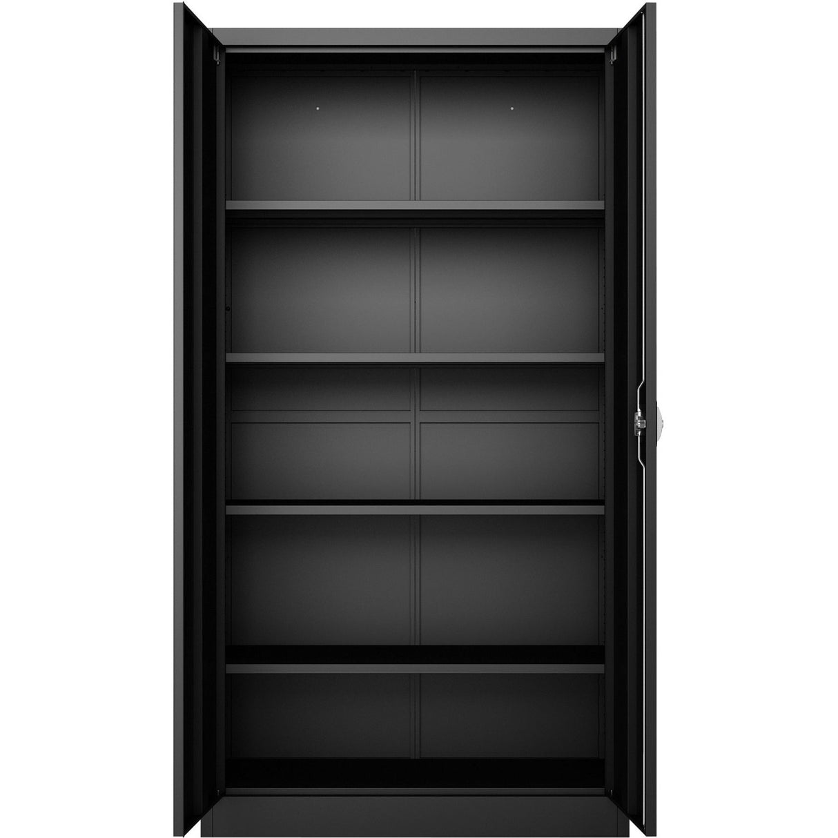 Commercial Steel Black Storage Cupboard With 4 Shelves And Lock 800x400x1800mm | Fca18 Black