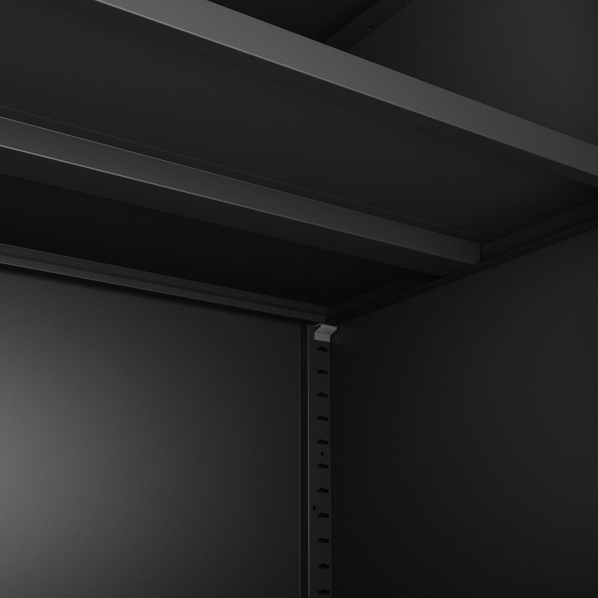 Commercial Steel Black Storage Cupboard With 4 Shelves And Lock 800x400x1800mm | Fca18 Black