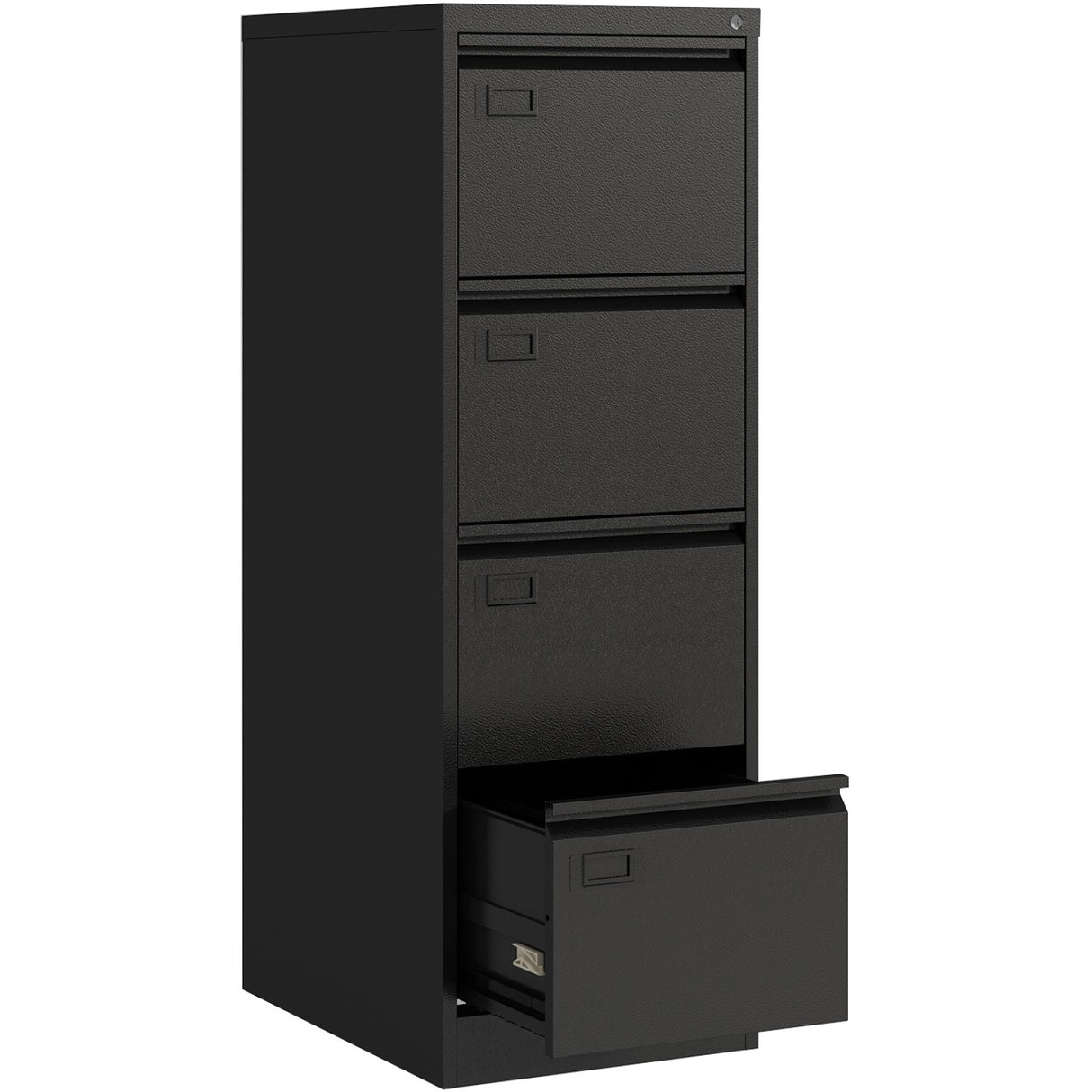 Professional Black Filing Cabinet 4 Drawer 452x620x1330mm | Fcd4 Ablack