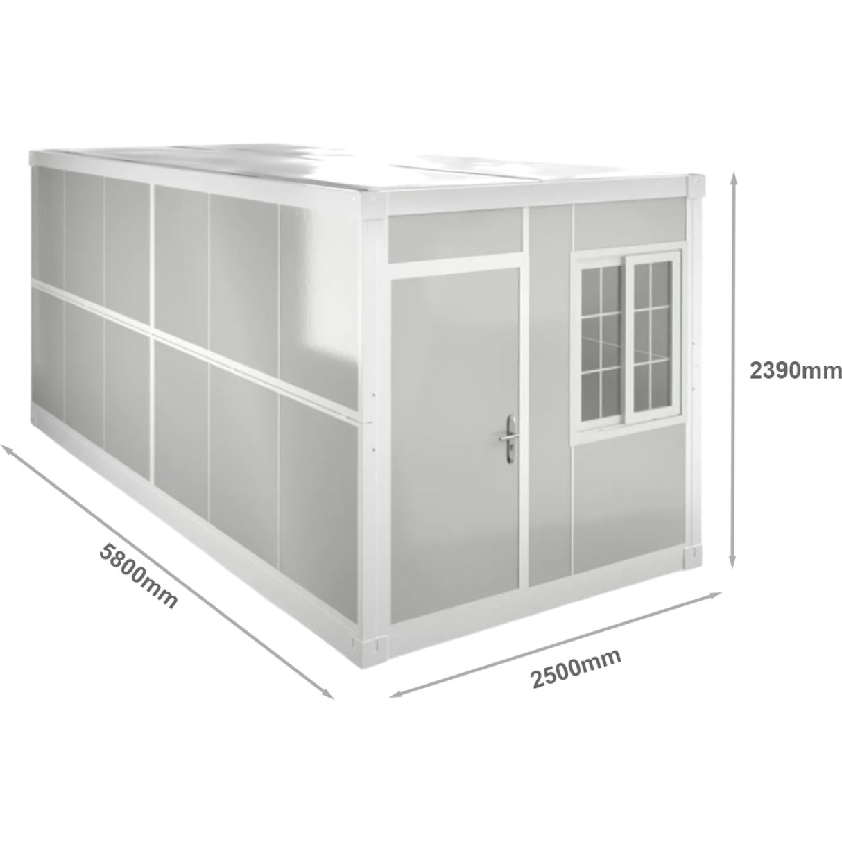 Folding Container Prefab Warehouse Office Fireproof &Amp; Insulated With Electrical System 5800x2500x2390mm 1100kg | Fch