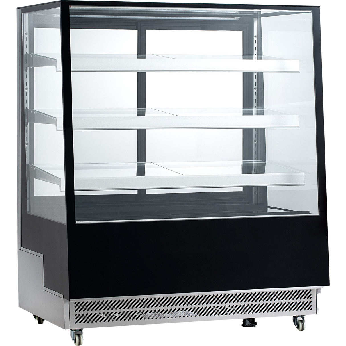 Display Merchandiser Fridge 500 Litres 3 Shelves Black &Amp; Stainless Steel | Ft400 L
