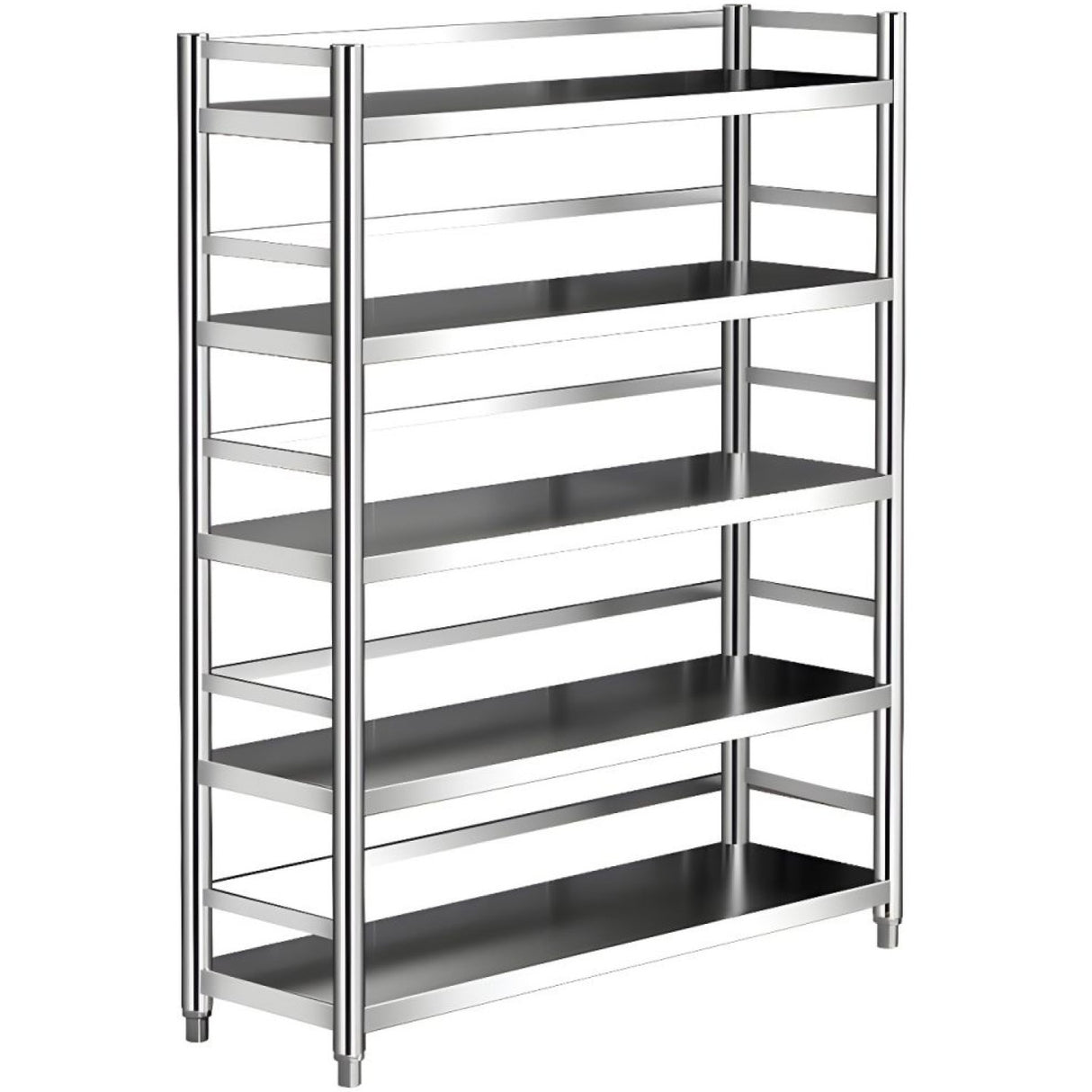 Commercial Shelving Unit 5 Shelves Stainless Steel 1200x500x1810mm | Gew20