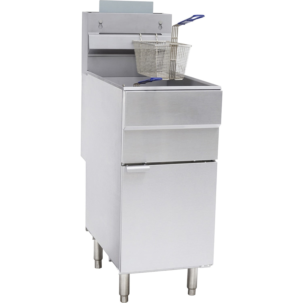 Twin Basket Professional Free Standing Fryer Natural Gas Single Tank 25 Litres 35k W | Gf120