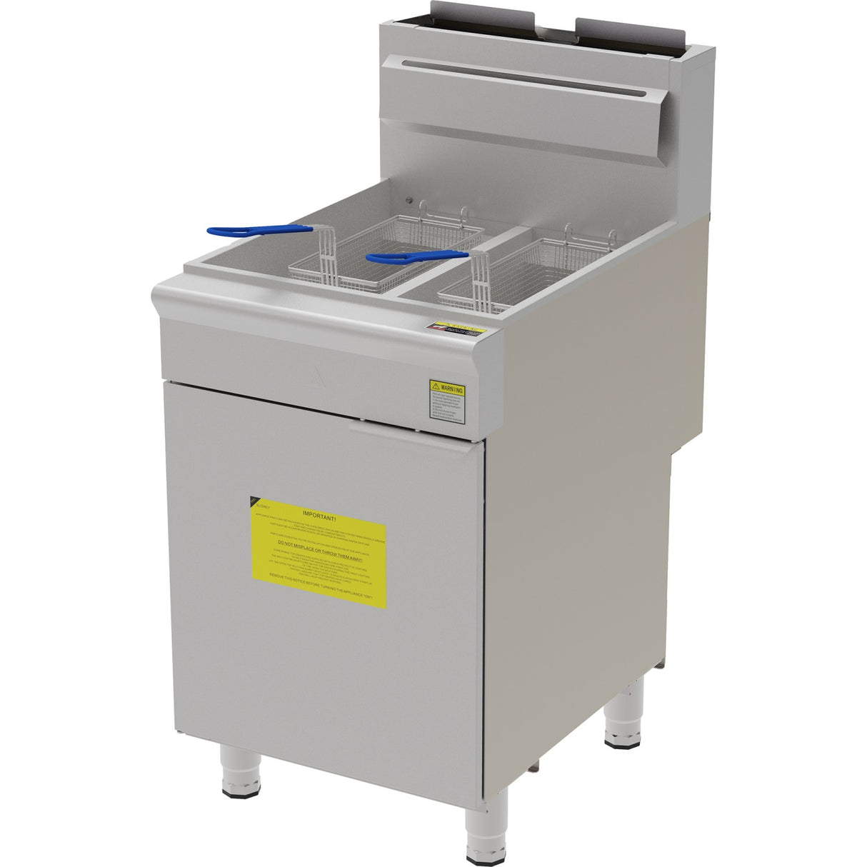 Professional Free Standing Gas Fryer Double Tank 2 × 18.5 L 533x765x1145mm | Gf4 T