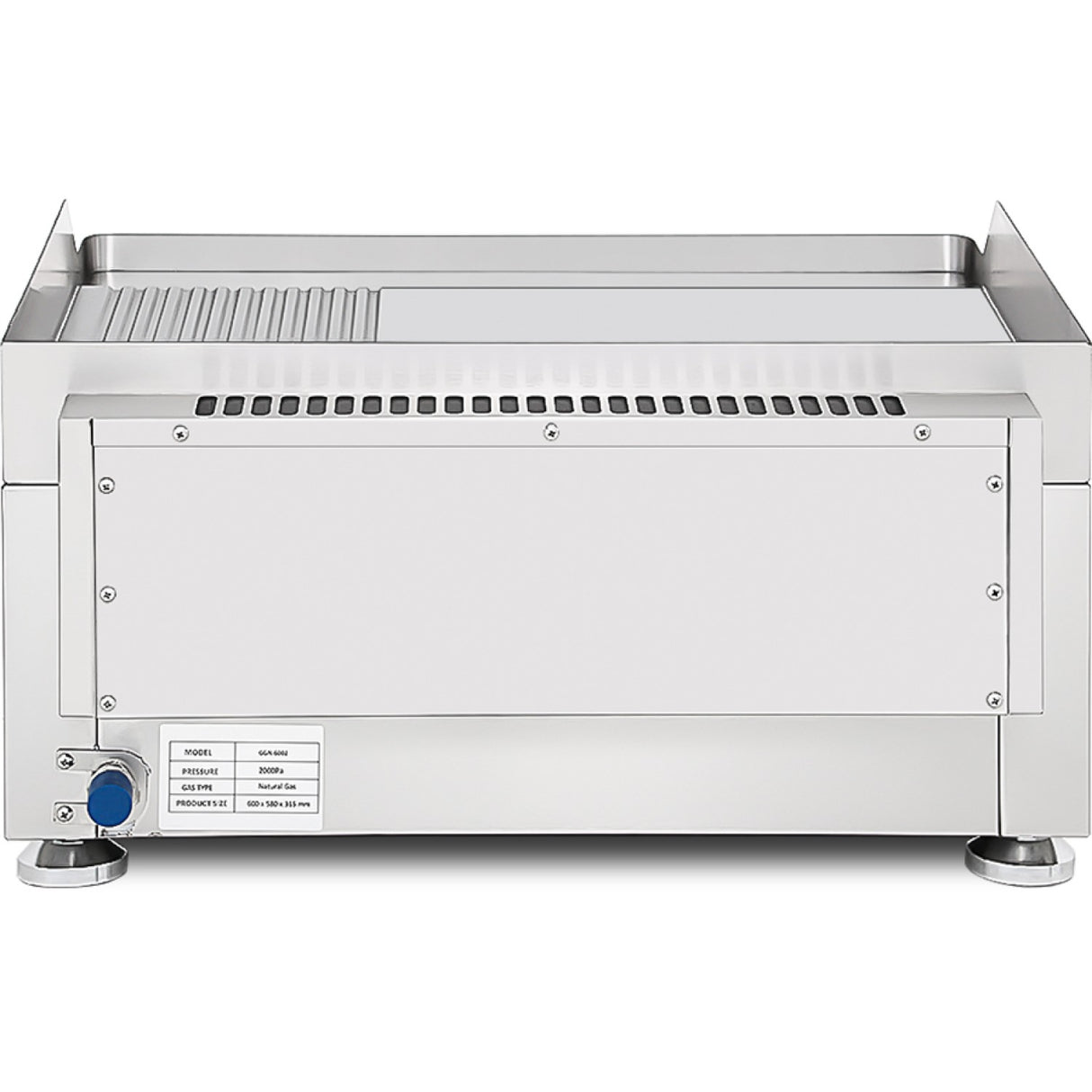 Commercial Gas Griddle Smooth Plate 2 Zones Countertop | Ggn6002