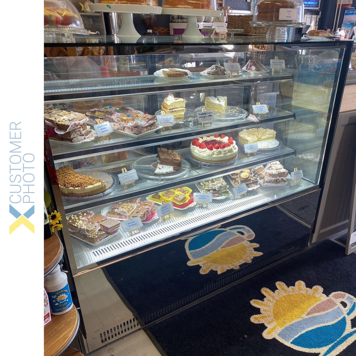 Cake Counter 1500x730x1300mm 3 Shelves Stainless Steel Base Led | Gn1500 Rf3