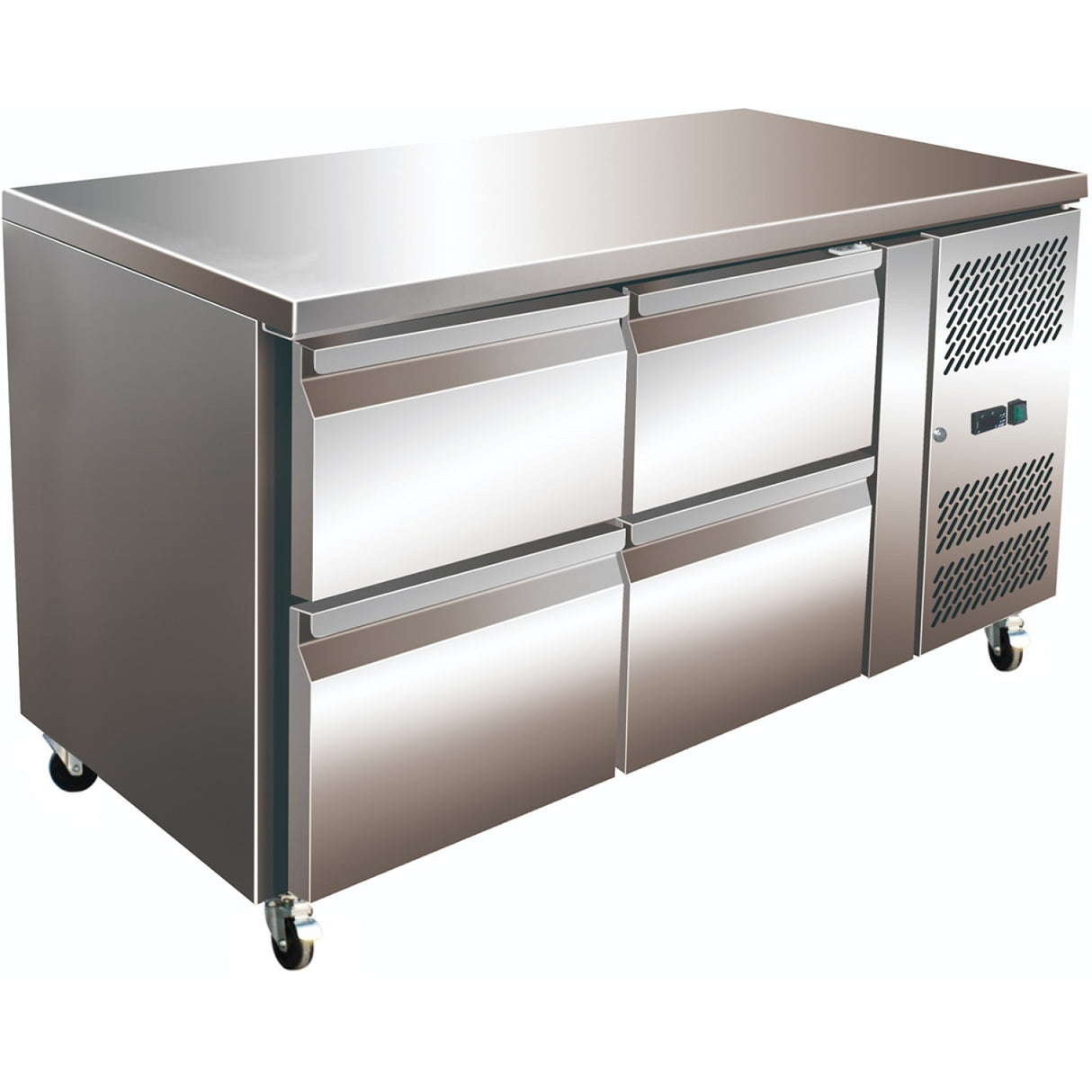 Commercial Refrigerated Counter 4 Drawers Depth 700mm | Thp2140 Tn